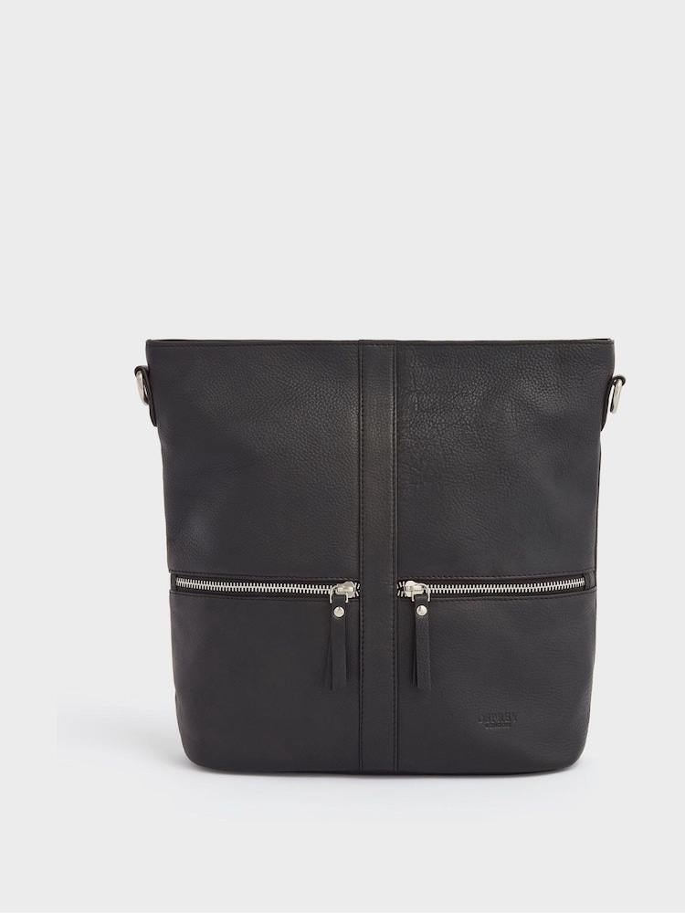 OSPREY LONDON Grainy Hide Leather Levisham Cross-Body Bag - Image 2 of 6
