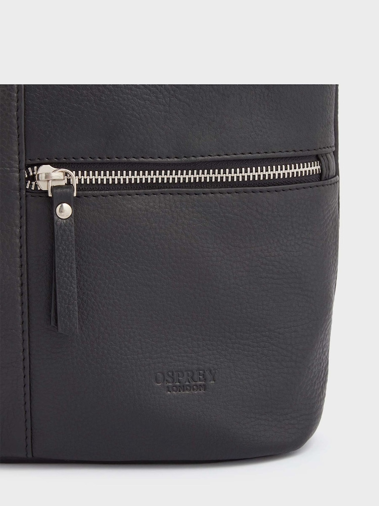 OSPREY LONDON Grainy Hide Leather Levisham Cross-Body Bag - Image 6 of 6