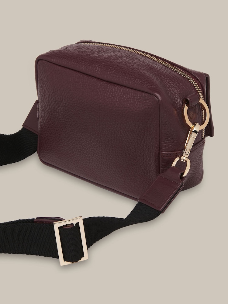 Whistles Purple Bibi Chocolate Cross-Body Bag - Image 2 of 4