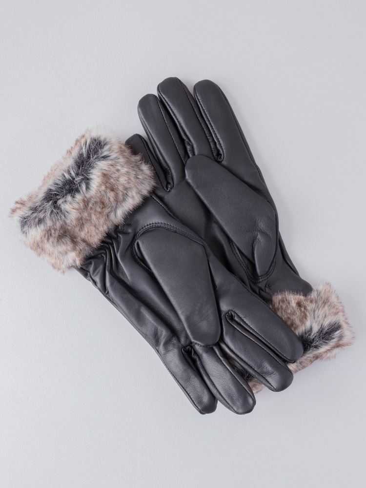 Lakeland Leather Black Holly Leather Gloves - Image 2 of 3