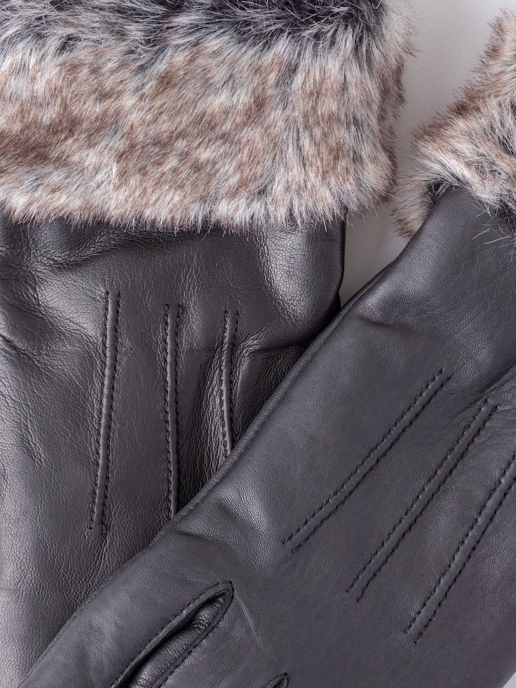 Lakeland Leather Black Holly Leather Gloves - Image 3 of 3