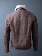 Lakeland Leather Brown Hawker Sheepskin Flying Jacket - Image 3 of 4