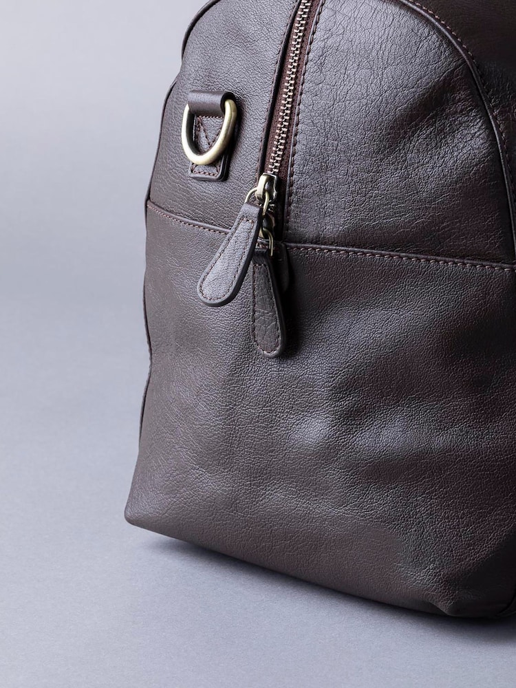 Lakeland Leather Brown Scarsdale Leather Holdall - Image 8 of 8