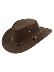 Lakeland Leather Brown Outback III Australian Style Leather Hat - Image 1 of 5