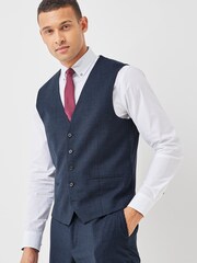 Blue Wool Blend Waistcoat - Image 1 of 4