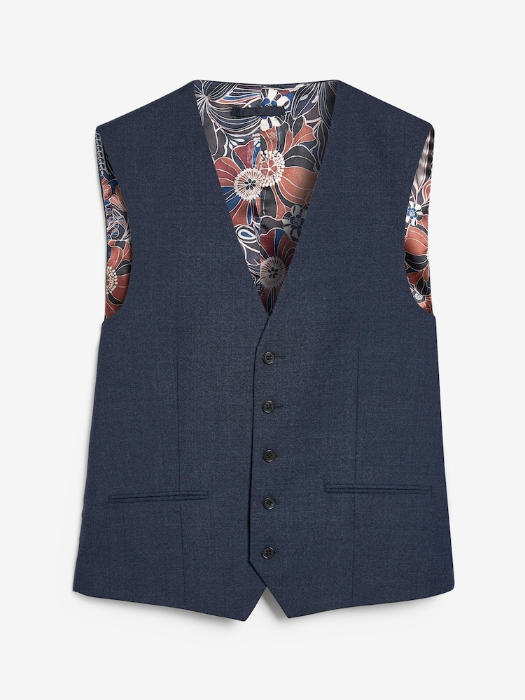Blue Wool Blend Waistcoat - Image 2 of 4