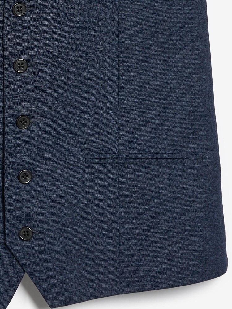 Blue Wool Blend Waistcoat - Image 4 of 4