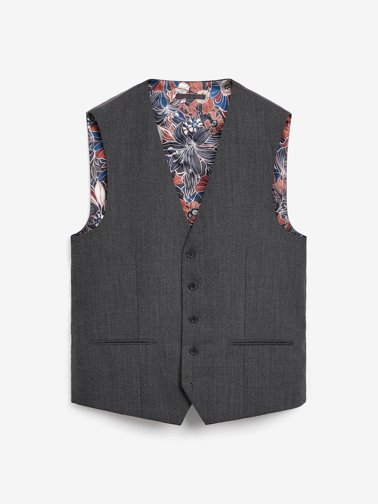 Grey Wool Blend Waistcoat - Image 1 of 4 Grey Wool Blend Waistcoat - Image 1 of 4