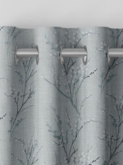 Laura Ashley Blue Pussy Willow Embroidered Made To Measure Curtains - Image 7 of 9