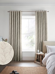 Laura Ashley Blush Pink Pussy Willow Embroidered Made To Measure Curtains - Image 1 of 9