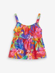 Purple Tropical Tie Front Blouse (3-16yrs) - Image 3 of 4