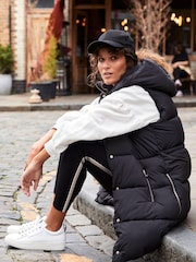 Mint Velvet Black Padded Longline Gilet - Image 2 of 6