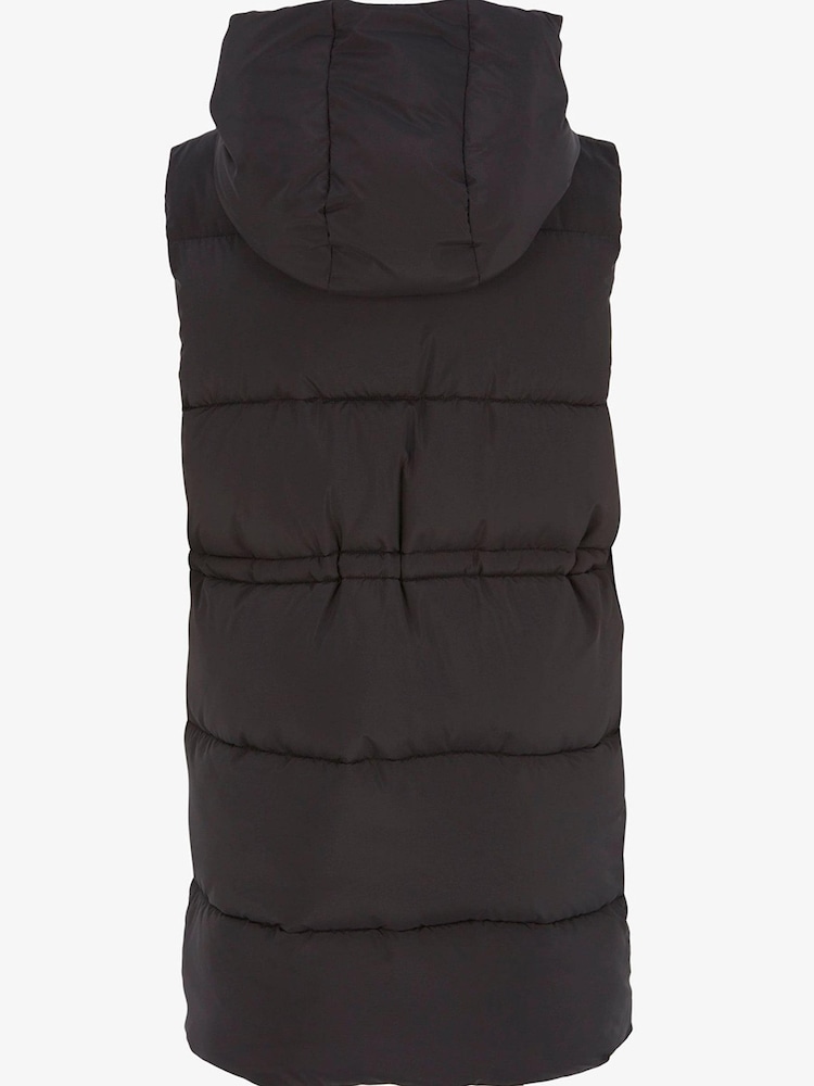 Mint Velvet Black Padded Longline Gilet - Image 6 of 6