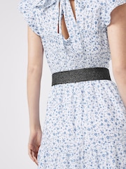 Black Raffia Wide Belt - Image 2 of 6