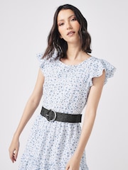 Black Raffia Wide Belt - Image 4 of 6