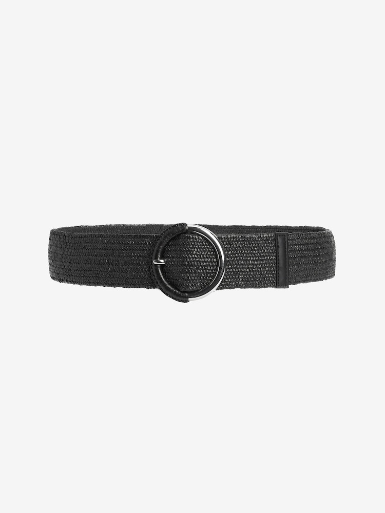 Black Raffia Wide Belt - Image 5 of 6