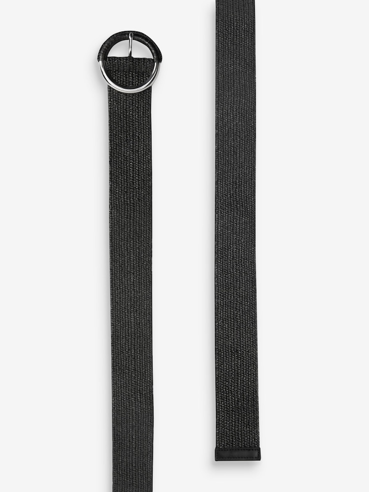 Black Raffia Wide Belt - Image 6 of 6