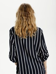 Kaffe Blue Stridy Long Sleeve Blouse - Image 2 of 6