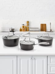 Stellar Grey Rocktanium Non Stick 3 Piece Saucepan Set - Image 1 of 2