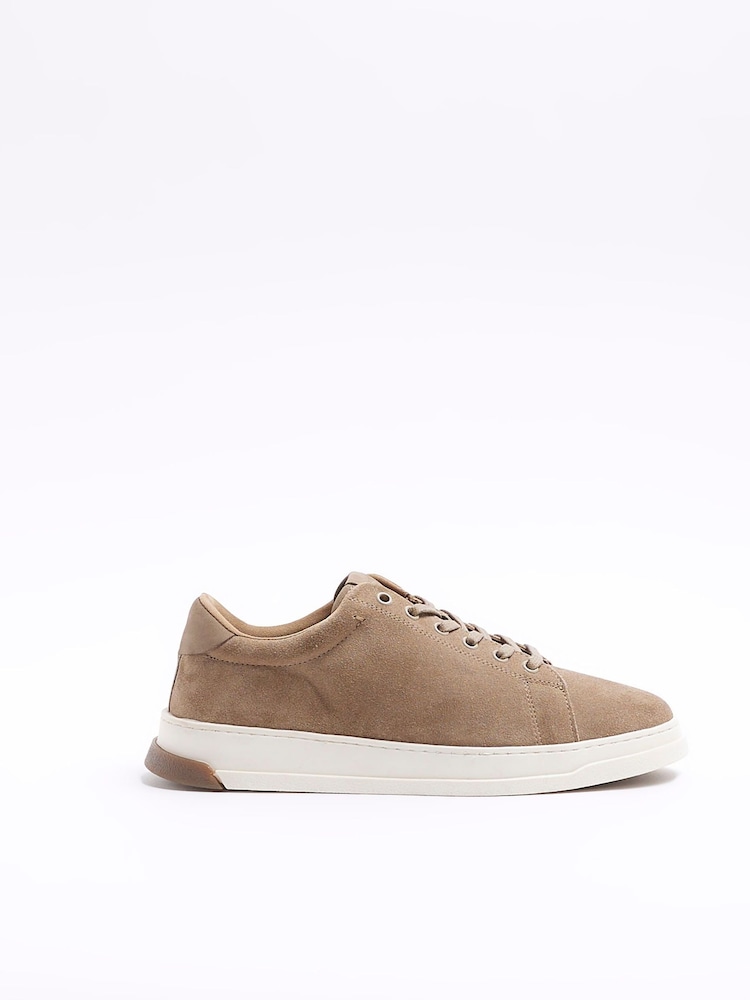 River Island Brown Suede Heel Clip Trainers - Image 2 of 6