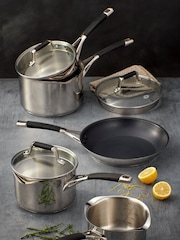 Stellar Silver Induction 5 Piece Draining Saucepan Set - Image 1 of 4