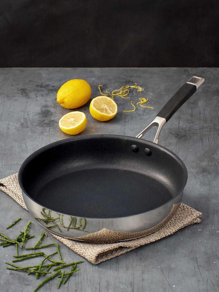 Stellar Silver Induction Non Stick Saute Pan 24cm - Image 1 of 2
