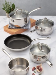 Judge Silver Classic 5 Piece Saucepan Set - Image 1 of 4