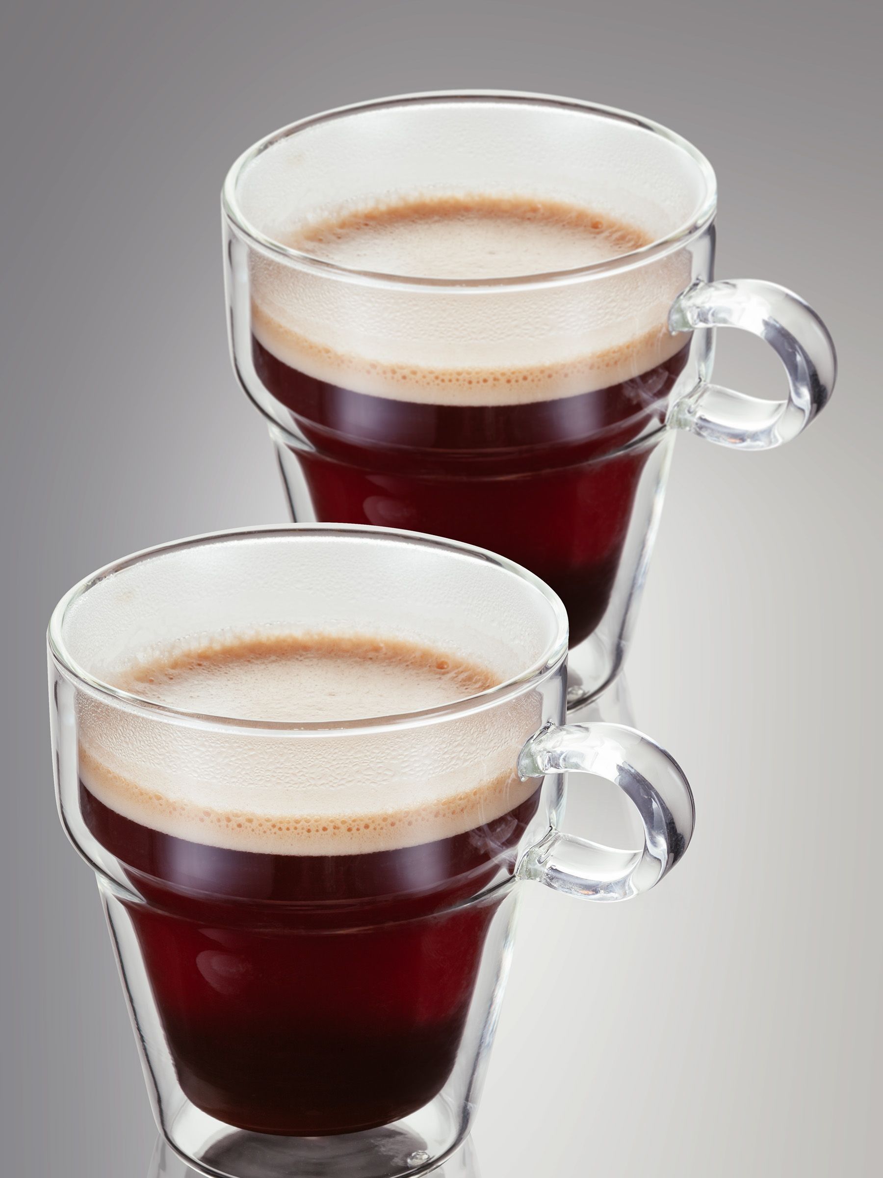 Clear double walled coffee cups discount