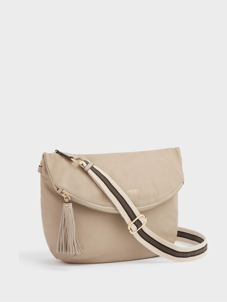 OSPREY LONDON Large Milano Italian Leather Convertible Cross-Body Bag - Image 4 of 7