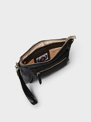 Schwarzes Lackleder - Osprey London The Ruby Clutch aus Leder, Cognac - Bild 3 von 5