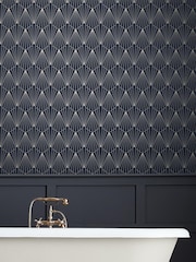 Graham & Brown Blue Rene 10M Wallpaper - Image 1 of 3