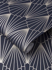 Graham & Brown Blue Rene 10M Wallpaper - Image 2 of 3