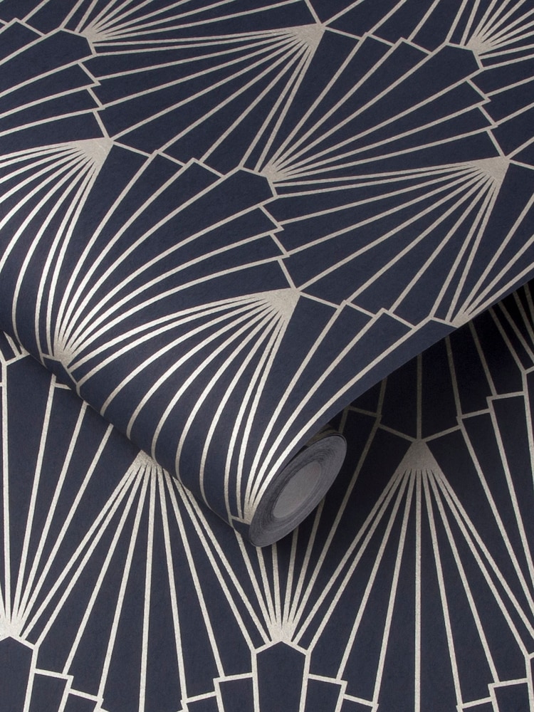 Graham & Brown Blue Rene 10M Wallpaper - Image 2 of 3