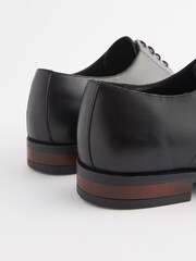 Noir - Chaussures Derby en cuir à bout rond - Image 6 of 6