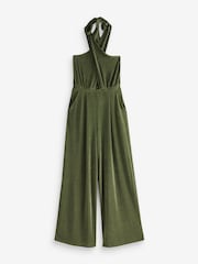 Green Rochelle Halter Neck Jumpsuit - Image 6 of 6