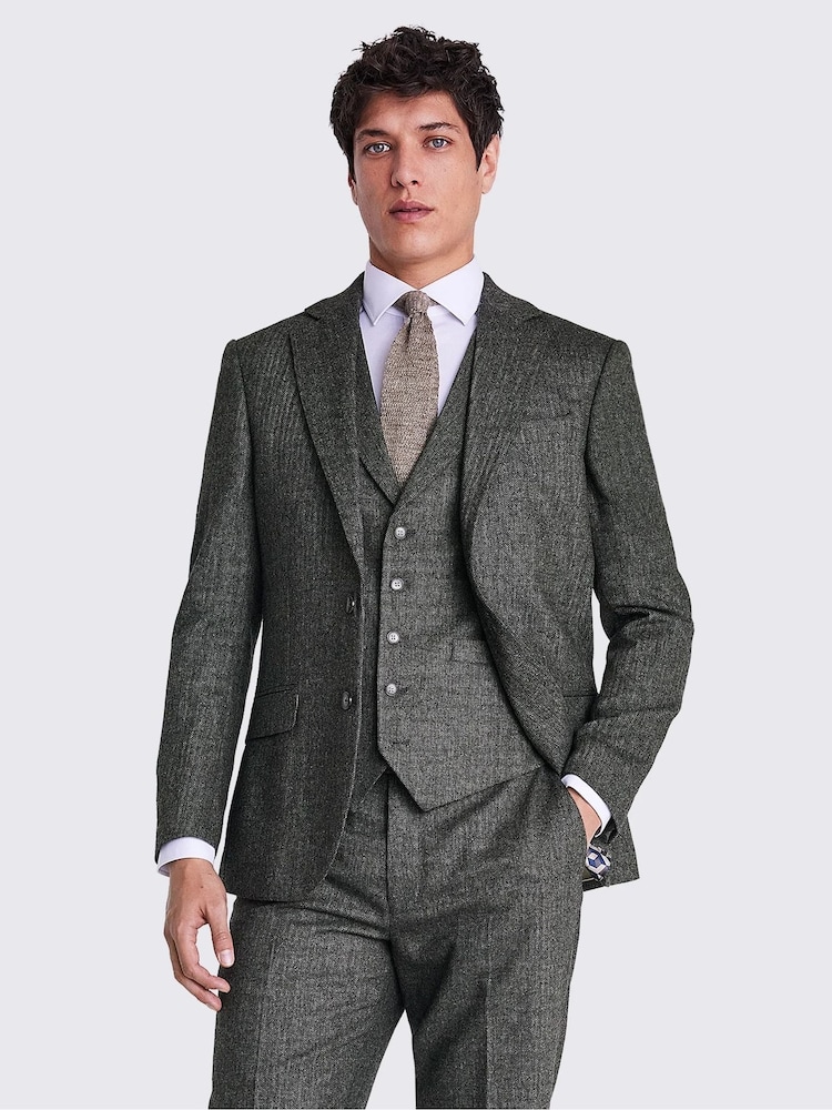 MOSS Приталенный крой куртки Pine Herringbone Suit - Изображение 1 из 9 MOSS Приталенный крой куртки Pine Herringbone Suit - Изображение 1 из 9