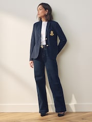 Azul marino - Chaqueta tipo blazer con logo de escudo Anfisa de Lauren Ralph Lauren - Imagen 2 de 6