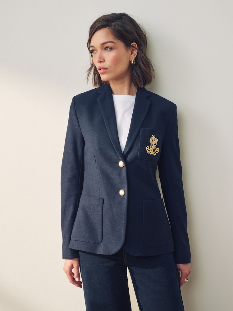 Lauren Ralph Lauren Anfisa Crest Logo Blazer Jacket - Image 4 of 6