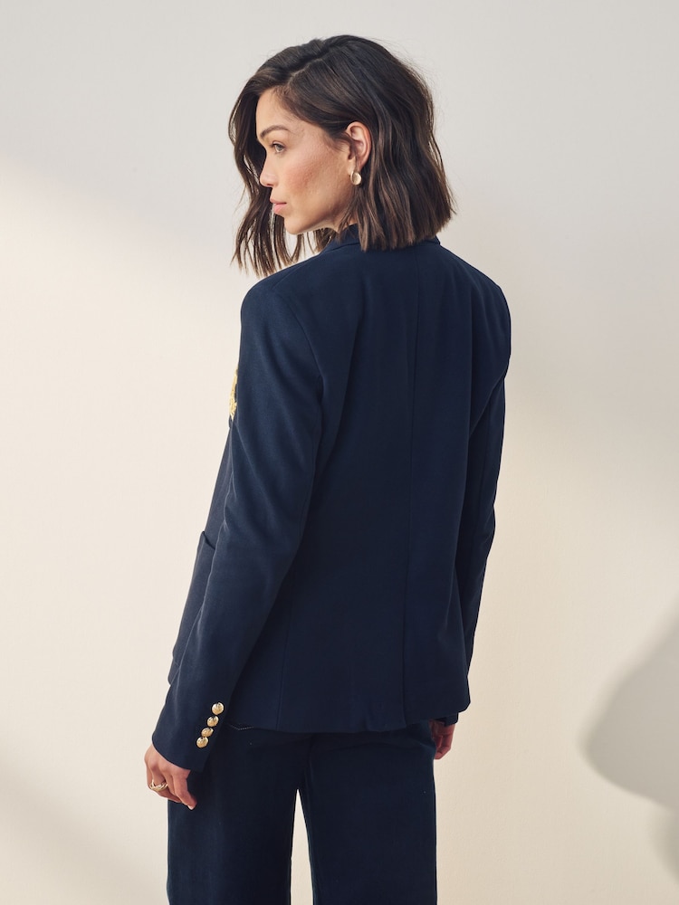 Lauren Ralph Lauren Anfisa Crest Logo Blazer Jacket - Image 5 of 6