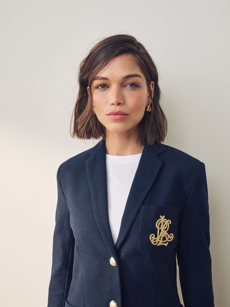 Azul marino - Chaqueta tipo blazer con logo de escudo Anfisa de Lauren Ralph Lauren - Imagen 6 de 6