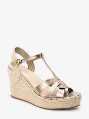 Metallic Signature T-Bar Espadrille Wedges - Image 5 of 7