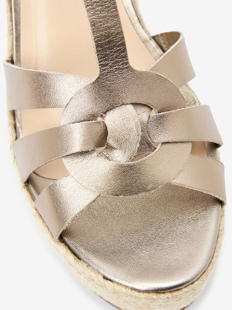Metallic Signature T-Bar Espadrille Wedges - Image 7 of 7