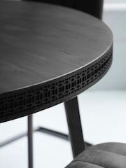 Gallery Home Black Norfolk Round 4 Seater Dining Table - Image 2 of 3