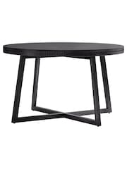 Gallery Home Black Norfolk Round 4 Seater Dining Table - Image 3 of 3