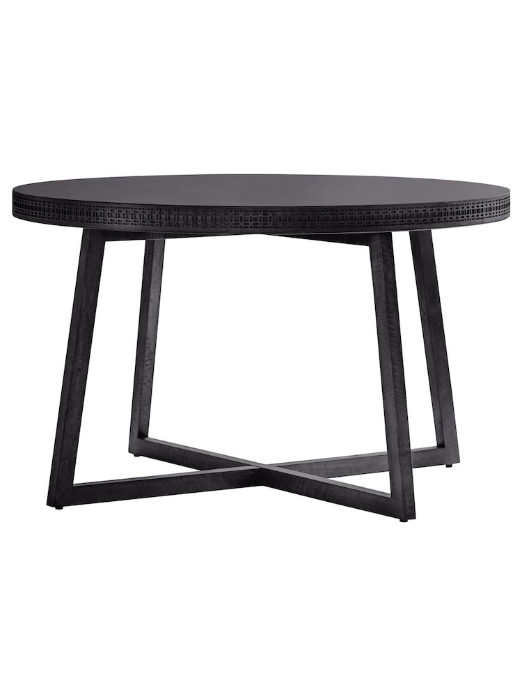Gallery Home Black Norfolk Round 4 Seater Dining Table - Image 3 of 3
