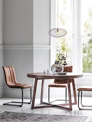 Gallery Home Brown Norfolk Round 4 Seater Dining Table - Image 1 of 3