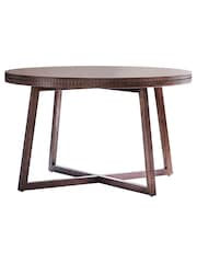 Gallery Home Brown Norfolk Round 4 Seater Dining Table - Image 3 of 3