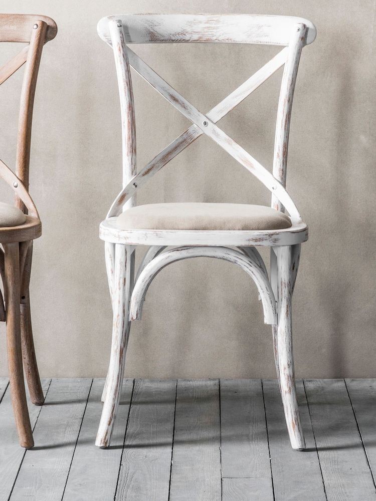 Gallery Home Set of 2 White Boston Dining Chairs - Image 1 of 2