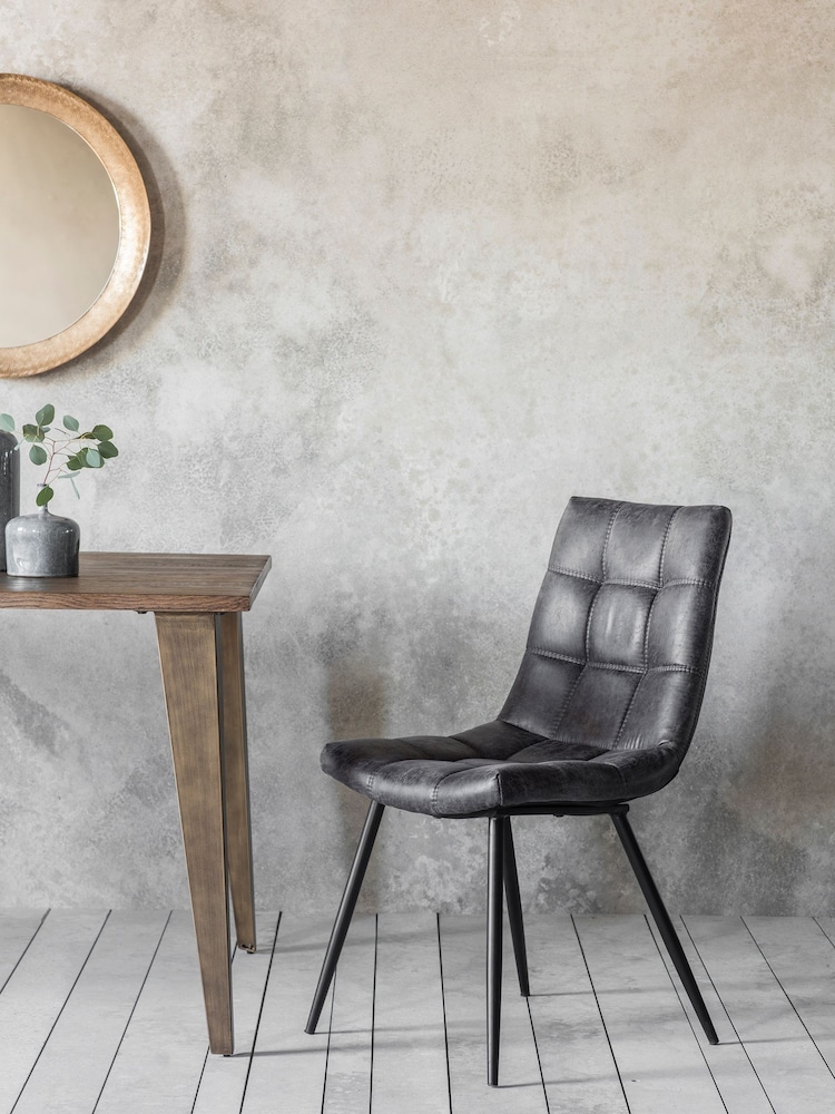 Gallery Home Set of 2 Grey Dallas Dining Chairs - Image 1 of 4