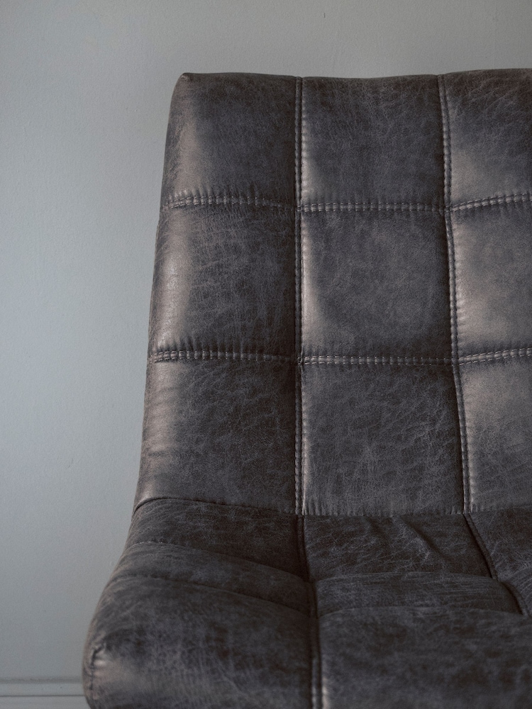 Gallery Home Set of 2 Grey Dallas Dining Chairs - Image 2 of 4
